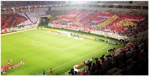 Les supportes de l'America de Natal ont fait d’ambiance au stade Arena des Dunas. (Crédit photo: Tiago Santos).
